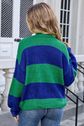 Striped Color Knit Cardigan | Dress In Beauty