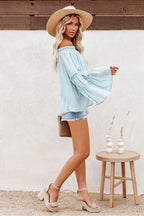 Women's Bamboo Flare Sleeve Top - View 12 | WEUXS