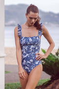 Ruffled Square Neck One Piece Swimsuit | Dress In Beauty