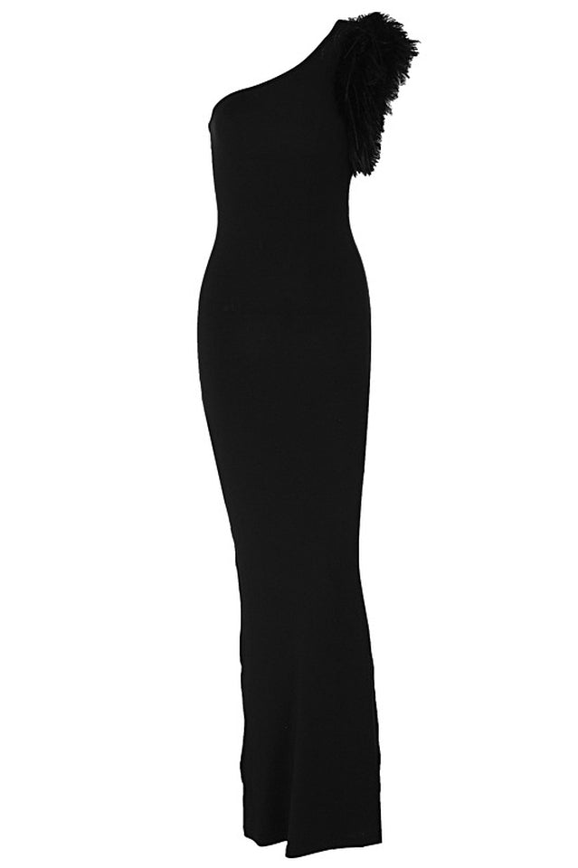 Lara Maxi Feather Dress | Dress In Beauty