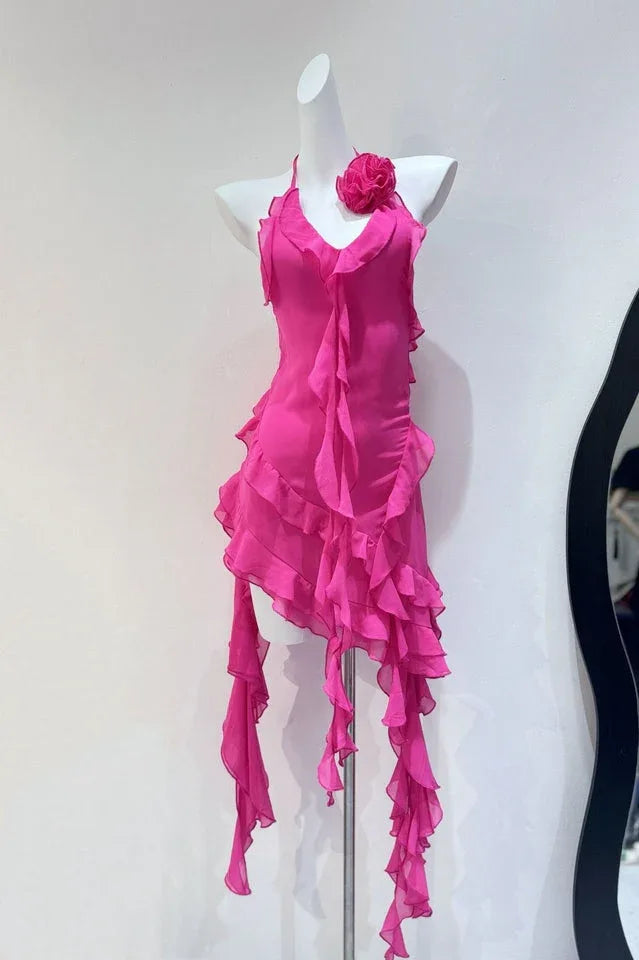 Rosalyn Black Flower Dress - View 23 | WEUXS