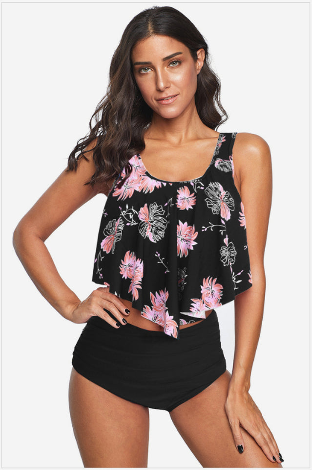 Ruffled High Waist Tankinis - Dress In Beauty