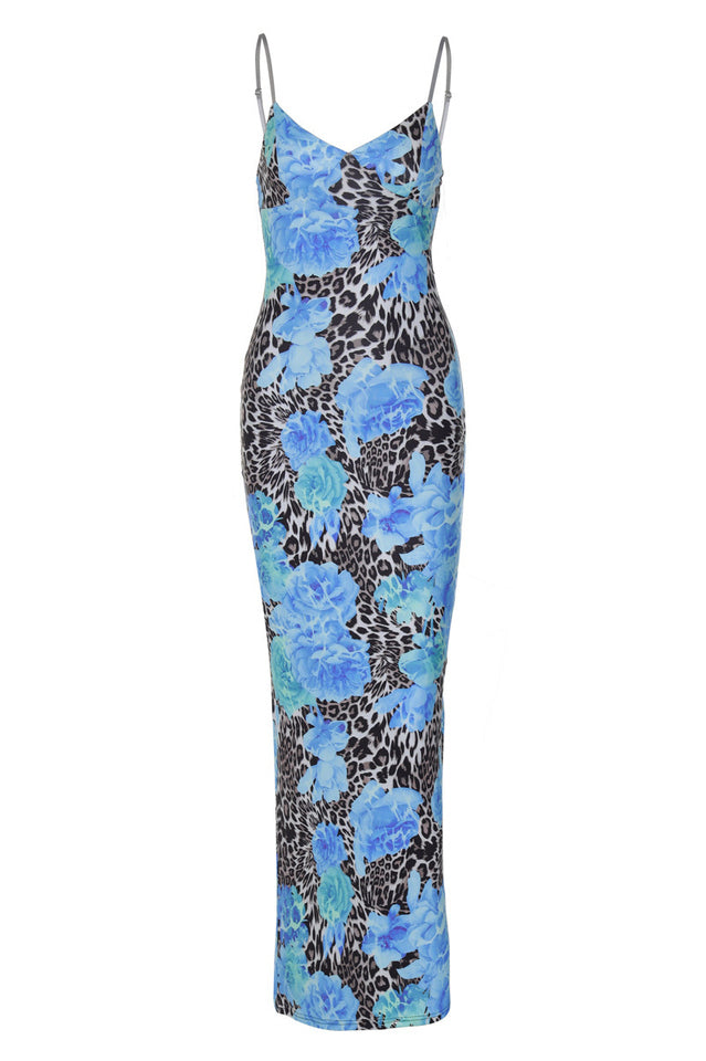 Floral & Animal Pattern Maxi Dress | Dress In Beauty