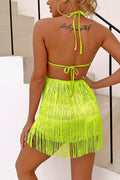Halter Fringe Romper | Dress In Beauty