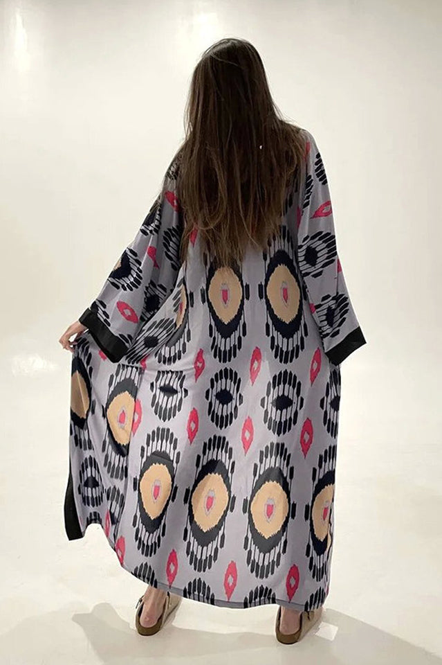 Brigitte One Of A Kind Ikat Maxi Kimono | Dress In Beauty