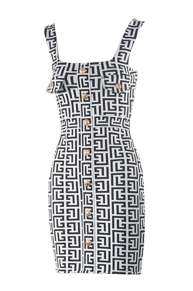 Jacquard Bandage Mini Dress | Dress In Beauty