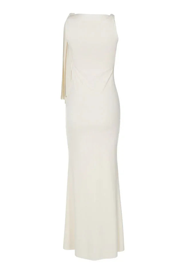 Asymmetrical Neckline Maxi Dress - View 20 | WEUXS