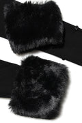 Black Faux Fur Trimmed Bustier | Dress In Beauty