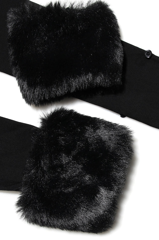 Black Faux Fur Trimmed Bustier | Dress In Beauty