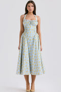 Adabella Cotton Halter Midi Sundress | Dress In Beauty