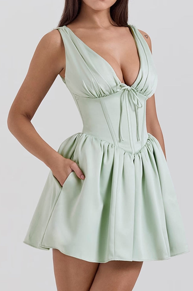 Emmeliette Satin Mini Dress | Dress In Beauty