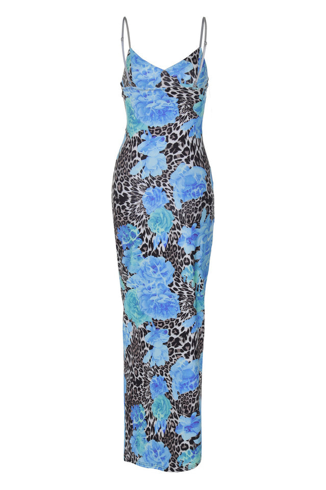 Floral & Animal Pattern Maxi Dress | Dress In Beauty