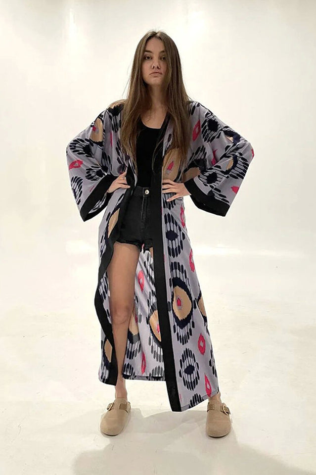 Brigitte One Of A Kind Ikat Maxi Kimono | Dress In Beauty