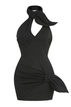 Daiki Black Mini Dress - WEUXS