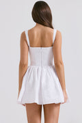 Natassia White Cotton Mini Dress | Dress In Beauty