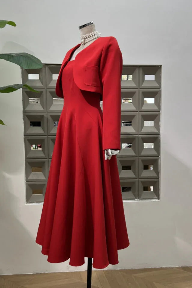 Women's midi dress and jacket set - View 17 | WEUXS