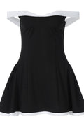 Ramona Contrast Corset Babydoll Mini Dress | Dress In Beauty