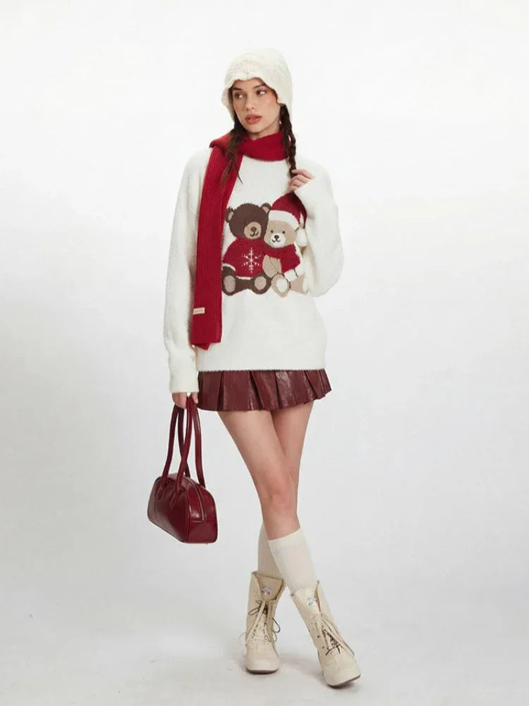 Fuzzy knit teddy bear sweater - View 6 | WEUXS