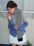 Striped knit scarf - View 7 | WEUXS