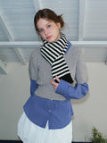 Striped knit scarf - View 8 | WEUXS