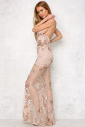 Deep V-Neck Glitter Beach Sequin Lace Dress - Dress In Beauty