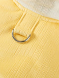 Yellow dog vest with bunny embroidery - View 6 | WEUXS