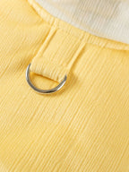 Yellow dog vest with bunny embroidery - View 6 | WEUXS