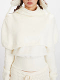 Mock Two-Piece Capelet Sweater - View 6 | WEUXS