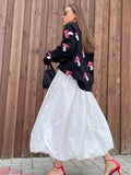 Whimsical Mushroom Oversized Crewneck Sweater - WEUXS