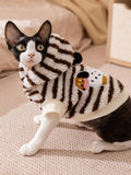 Striped Pet Hoodie with Leash Ring - View 6 | WEUXS