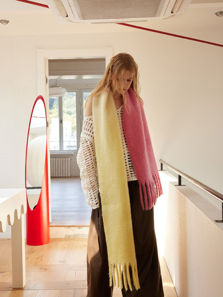 Gradient Wool Blend Scarf