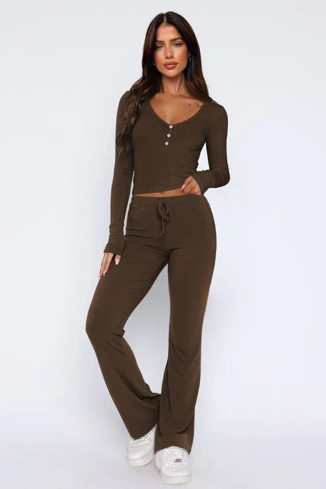 Women's long sleeve pajama set - View 10 | WEUXS