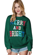 Merry & Bright Quilted Sweatshirt | Dress In Beauty