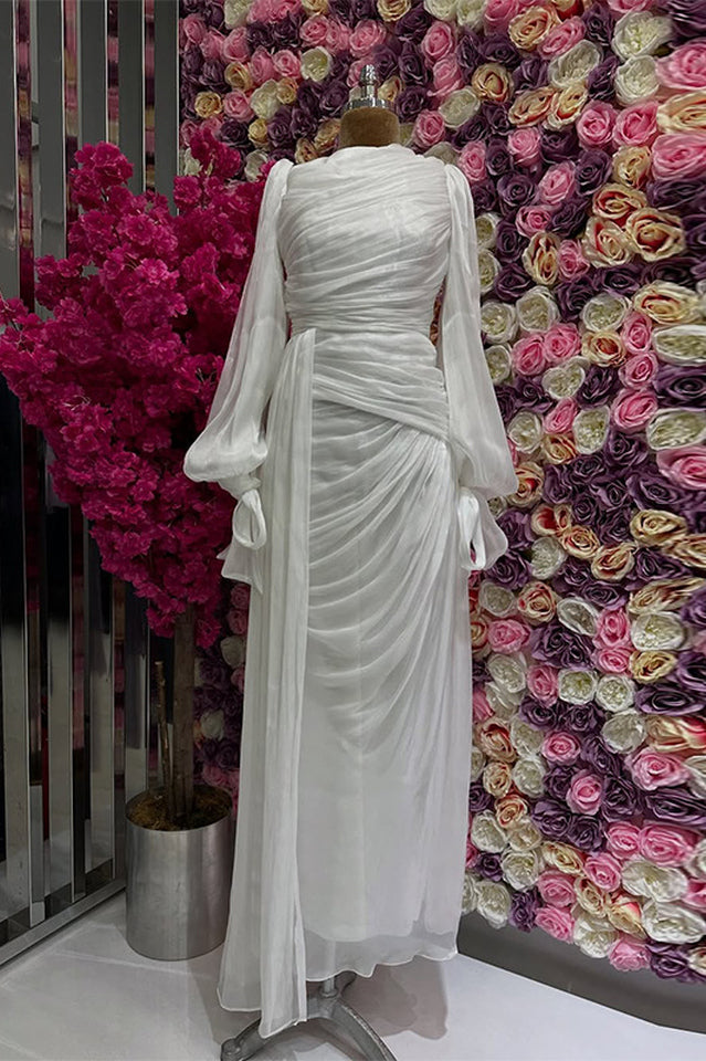 Sonia Lantern Sleeve Ruched Maxi Dress | Dress In Beauty