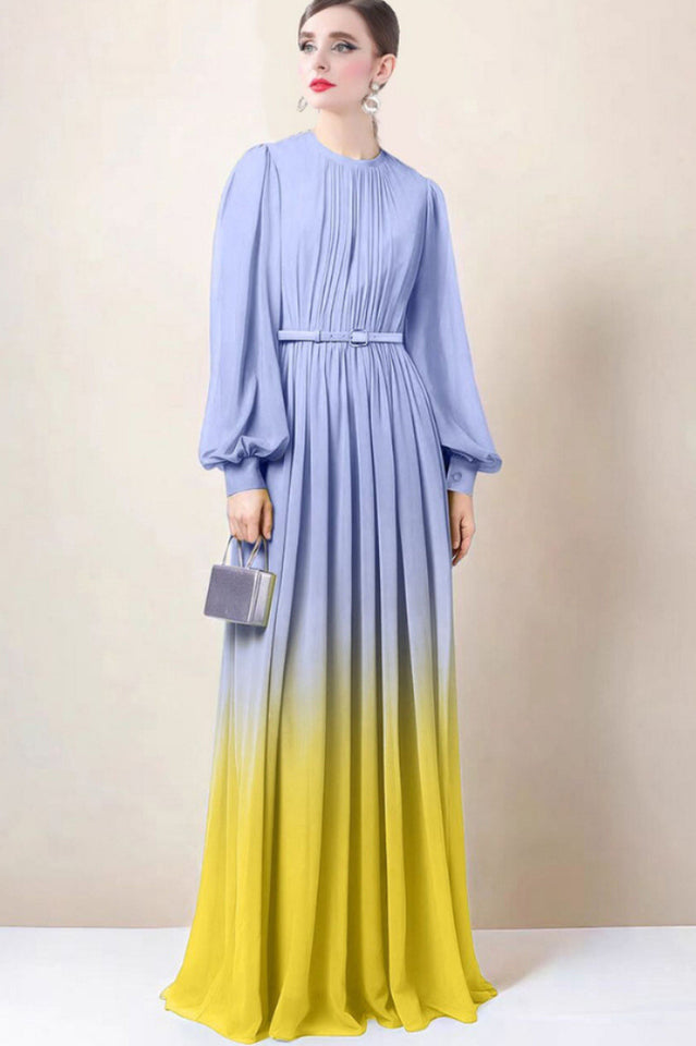 Sandra Long Sleeve Gradient Maxi Dress | Dress In Beauty