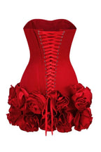 Elegant strapless rosette mini dress - View 23 | WEUXS