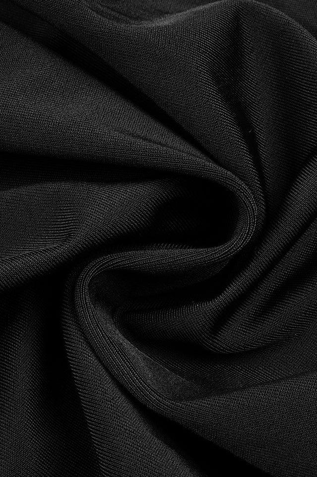 Ruched mock neck minidress with flower appliqué - View 18 | WEUXS