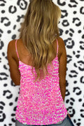 Sequin Adjustable Strap Tank Top | Dress In Beauty