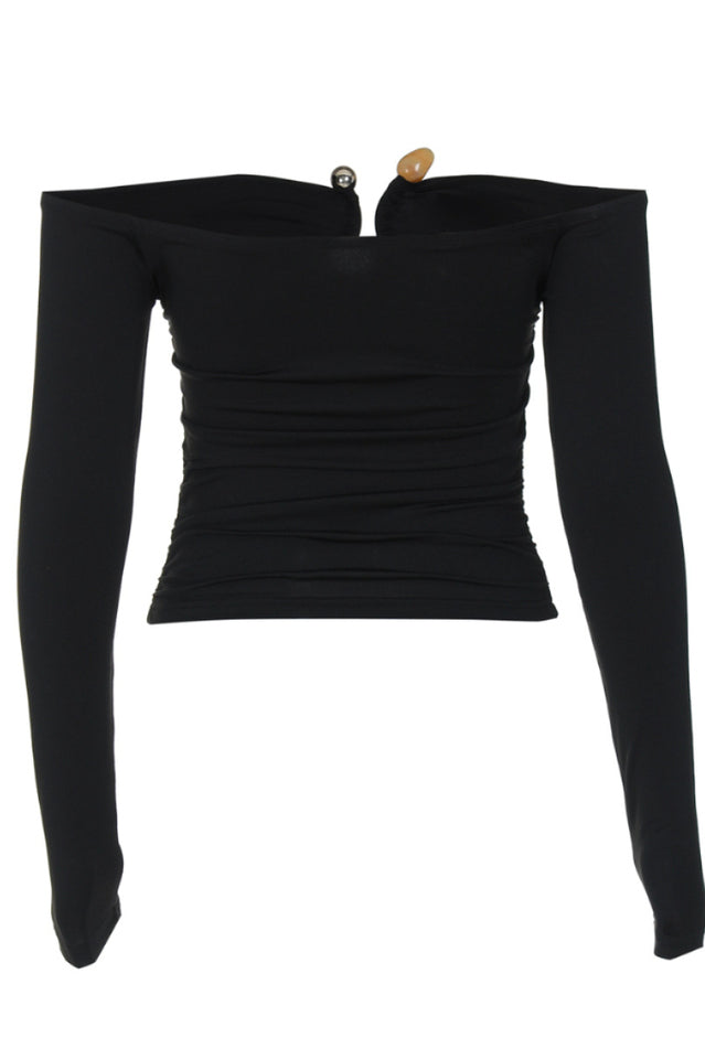 Tayla Trim Long Sleeve Top | Dress In Beauty