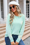 Round Neck Long Sleeve Sweater | Dress In Beauty