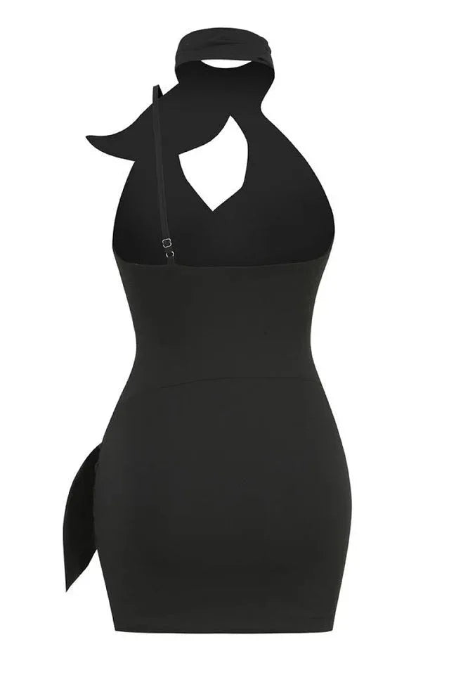 Daiki Black Mini Dress - WEUXS