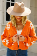 Cuteness Flowers Fuzzy Knit Cardigan | Dress In Beauty