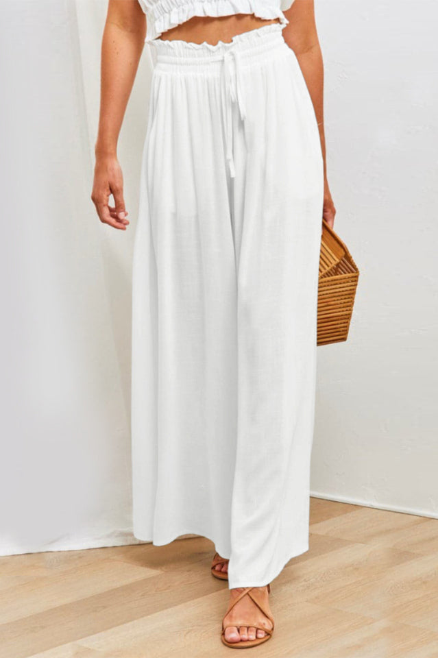 Basic High Waisted Flare Trousers | Dress In Beauty