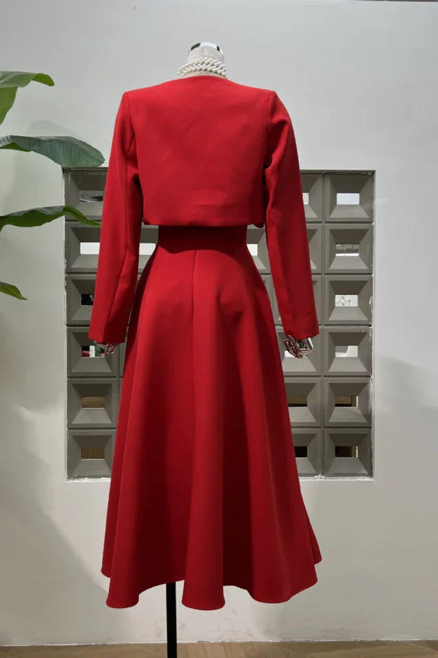 Women's midi dress and jacket set - View 18 | WEUXS