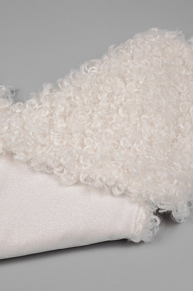 Fluffy Collared Zip Detailed Knit Dress | Dress In Beauty