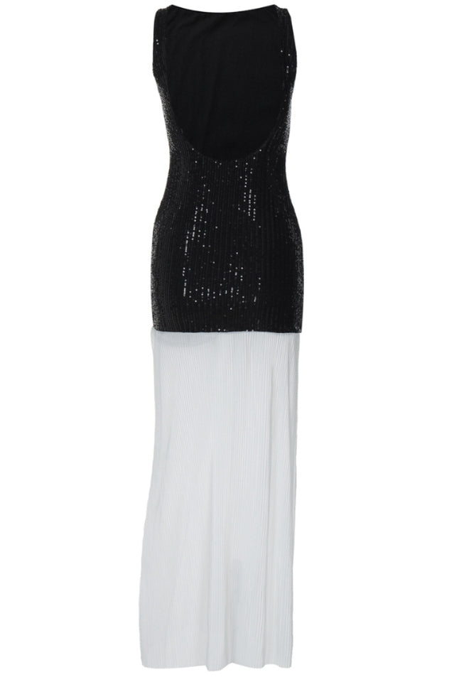 Gabrielle Patchwork Backless Maxi Dress | Dress In Beauty