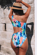 Asymmetric Cutout Belted One Piece Swimsuit | Dress In Beauty