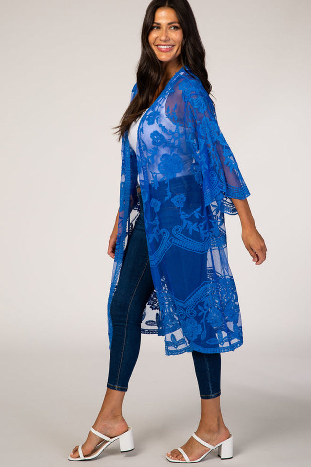 Hollow Out Lace Kimono Cover Up | Dress In Beauty