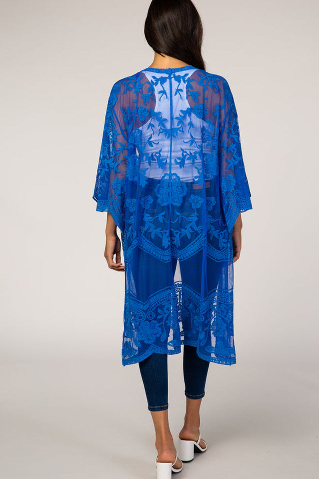 Hollow Out Lace Kimono Cover Up | Dress In Beauty