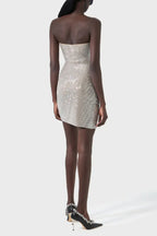 Strapless Floral Studded Dress - WEUXS